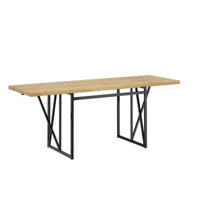 Stenska Zložljiva Miza Svetli Hrast 200x96x76cm FWT113-N