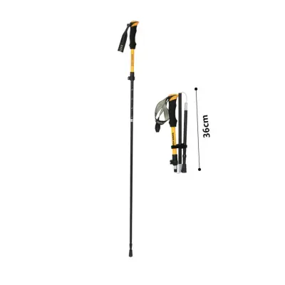 2-delni nastavljivi aluminijaste pohodne palice 165-190 cm, 5-sekcijske Yellow