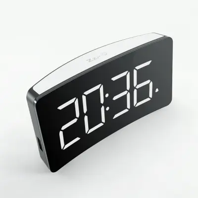 USB budilka z nočno lučko, zatemnjiva RGB in dvojni alarm