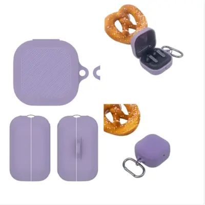 Silikonski ovitek za Samsung Galaxy Buds 4 Pro/4 — vodoodporen, pralen Purple