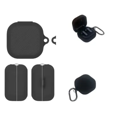 Silikonski ovitek za Samsung Galaxy Buds 4 Pro/4 — vodoodporen, pralen Black