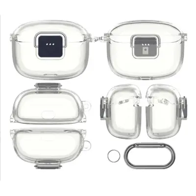 TPU zaščitni ovitek za JBL Tune Buds 2 s preklopom, pralen Transparent
