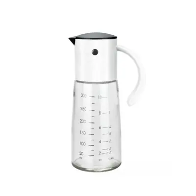 Stekleni dozirnik za olje 300ml z nerjavečim izliva in pokrovom