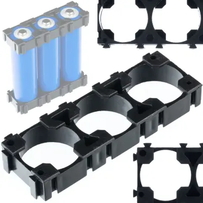 Obdaja Za Pakiranje 1x3 Za 3 Baterije 18650 – Plastična, Modular | Organizacija Paketa Li-Ion