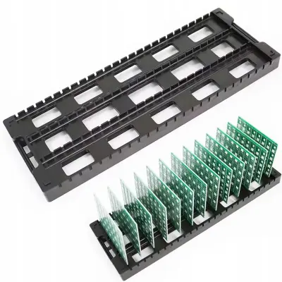 Stojalo Za Tiskana Vezja PCB 43x14 Cm – Antistatično ESD, 25 Žepov, Trpežen Material | Za Varno Montažo