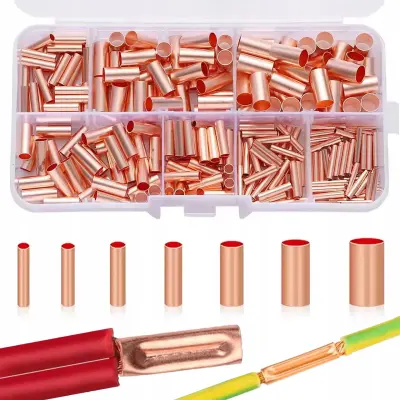 Coppertube GT250 Tulejke Iz Čistega Bakra – 250 Kosov | Za Lutovanje In Stiskanje | 2–22 mm² | Električne Instalacije, Industrija, Avtomobilize
