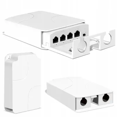 Poe Repetitor – Poe Repetitor 1x Vhod 3x Izhod, 10/100 Mbps, IP55, 30W, IEEE802.3af/at, VLAN, 150×98×34 Mm