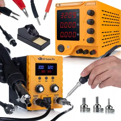 Amprush RARES-3210 Laboratorijski Napajalnik 32V 10A V Spajkalni Postaji S2 Fusion Pro 760W | Natančna Regulacija, LCD, Kovinska Ohišja