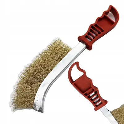 Medenina Žična Ščetka 250 Mm – Visoka Kakovost, Ergonomski Plastični Ročaj | Teža 130 G