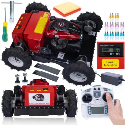 Red Hunter Mini 7.6KM 196cc Robot Za Karčiranje – Daljinsko Upravljanje, 4x4 Pogon, CE Certificate | Dimenzije 1100x890x410 Mm