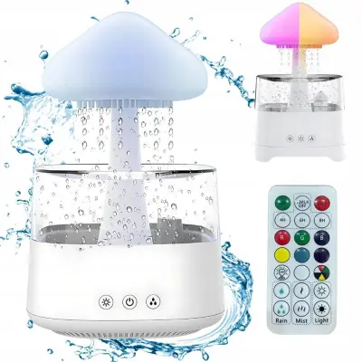 Vlažilec zraka difuzor aromaterapija LED RGB USB 450ml gobica