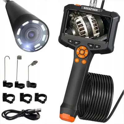 HD 5m IP67 USB 8LED aku. vertikalna endoskopska inšpekcijska kamera 4.2 LCD