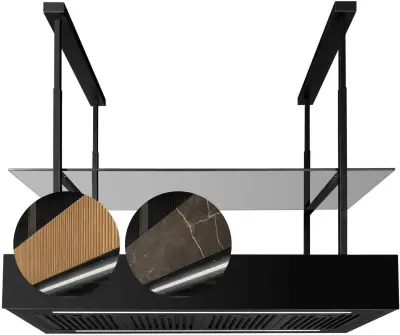 CIARKO DESIGN otočna napa MINIMAL 1 CDW1201C+P  120 cm