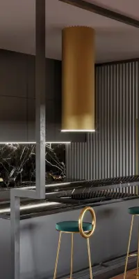 CIARKO DESIGN otočna napa TUBUS W   CDW3801IZ