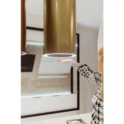 CIARKO DESIGN stenska napa GOLD STEEL TUBUS  CDP3801GS