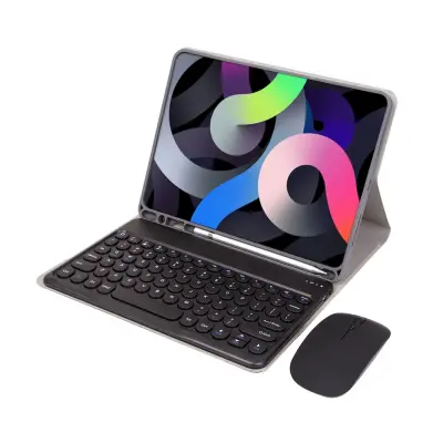 Združljivo ohišje Bluetooth tipkovnice z miško za Samsung Galaxy Tab S9 Ultra/S10 Ultra 14,6-palčni - Črna
