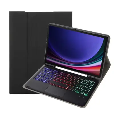 Združljivo s Samsung Galaxy Tab S9+/S10+/S9 Plus 12.4-palčna Bluetooth tipkovnica z sledilno ploščico in osvetlitvijo