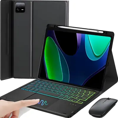 Združljivo s Xiaomi Pad 6/6 Pro 11-palčni Bluetooth tipkovnica s sledilno ploščico