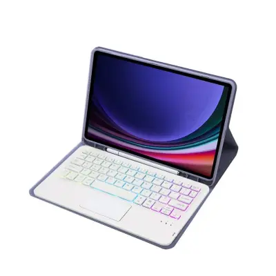 Združljivo ohišje tipkovnice Bluetooth z osvetlitvijo ozadja za Samsung Tab S6 Lite 10,4 palca