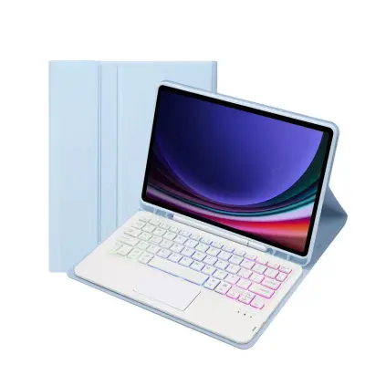 Združljivo s Samsung Tab S6 Lite 10.4-palčni Bluetooth tipkovnica - Nebesno modra