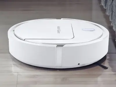 Avtomatski aku. brezžični robotski sesalnik USB 25cm bel