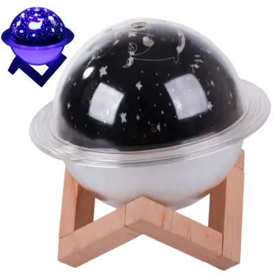 Vlažilec zraka difuzor aromaterapija LED RGB USB 250ml planet