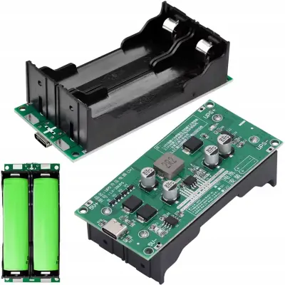 Powersafe Mini UPS – Modul Za Zasilno Napajanje USB-C 5V | 2x18650, Samodejno Preklapljanje, LED, 90x60 Mm