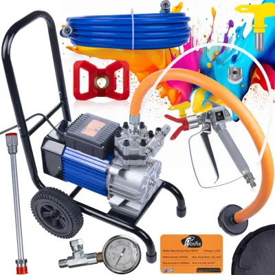 Strong Storm SS07 Brizgalna Naprava – Brezzračni Airless, 3500 W, 22 MPa, 18 L/min | Priklop 1/4" 29,5 kg