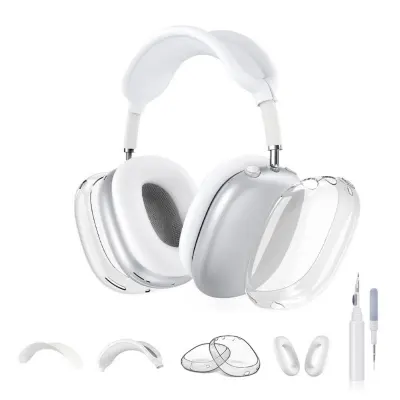 TPU zaščitni komplet 5-delov za AirPods Max, prozoren White