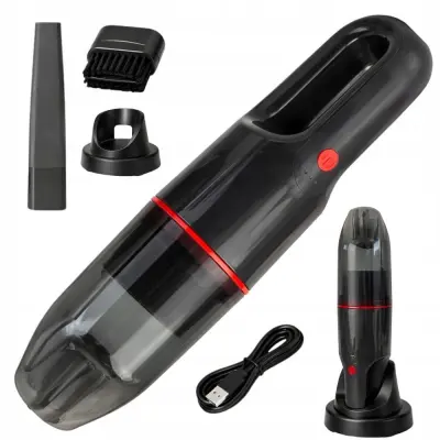 Brezžični HEPA aku. 1200mAh ročni sesalnik USB 6000Pa črn