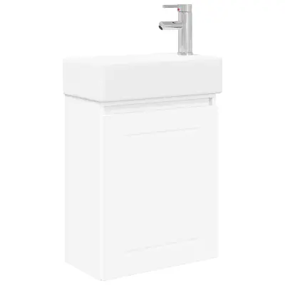 vidaXL Kopalniška omarica s tapo Bela 45,5 x 25,5 x 84 cm