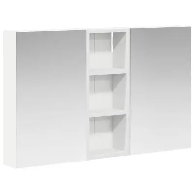 vidaXL Komplet omaric za kopalnico z LED lučmi 3 pcs 80 x 10,5 x 50 cm