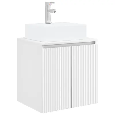 vidaXL Umivalnik s pritrditev na steno Bela 49,5 x 41 x 62,5 cm