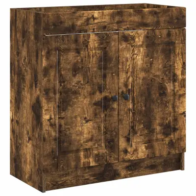 vidaXL Omarica pod umivalnikom Dimljen hrast 56 x 37,5 x 81 cm