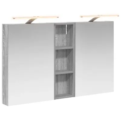 vidaXL Komplet omaric za kopalnico s polico 3 pcs 100 x 10,5 x 60,5 cm