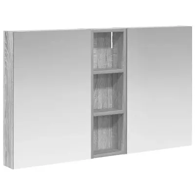 vidaXL Komplet omaric za kopalnico s polico 3 pcs 100 x 10,5 x 60,5 cm