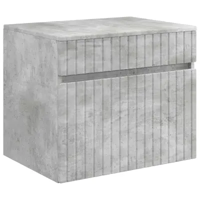 vidaXL Omejen kabineta za kopalnico Betonsko siva 59 x 44,5 x 50 cm