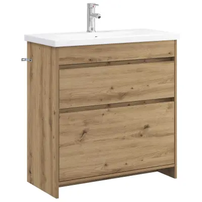 vidaXL Komplet pohištva za kopalnico Artisan hrast 81 x 40 x 84,5 cm