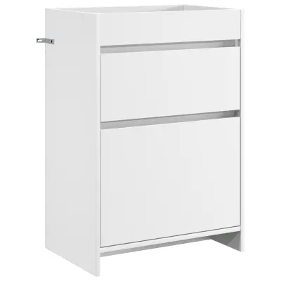 vidaXL Kopalniški kabinet pod umivalnikom Bela 56 x 37,5 x 81 cm