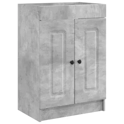 vidaXL Omarica pod umivalnikom Betonsko siva 56 x 37,5 x 81 cm