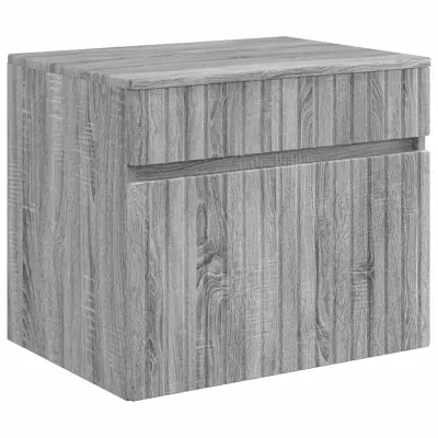 vidaXL Omejen kabineta za kopalnico Siva Sonoma 59 x 44,5 x 50 cm