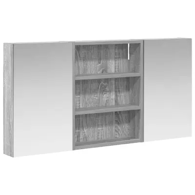vidaXL Komplet omaric za kopalnico s polico 3 pcs 100 x 10,5 x 50 cm