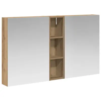 vidaXL Komplet omaric za kopalnico s polico 3 pcs 120 x 14,5 x 70 cm