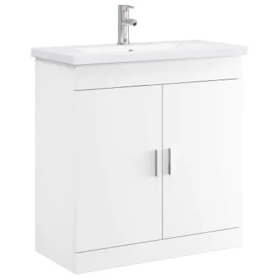vidaXL Komplet pohištva za kopalnico Bela 81 x 40 x 84,5 cm