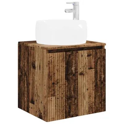 vidaXL Umivalnik s pritrditev na steno Star les 49,5 x 44,5 x 66 cm