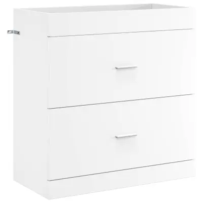 vidaXL Kopalniški kabinet pod umivalnikom Bela 78,5 x 37,5 x 81 cm
