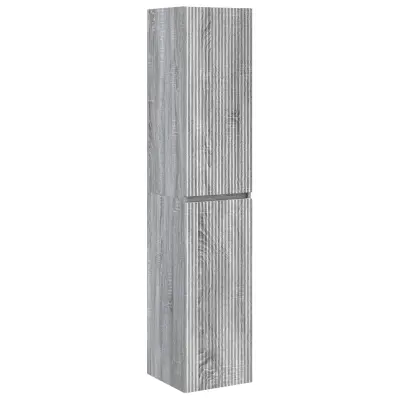 vidaXL Omejen kabineta za kopalnico Siva Sonoma 33 x 34,5 x 160 cm