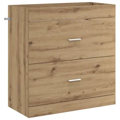 vidaXL Kopalniški kabinet pod umivalnikom Artisan hrast