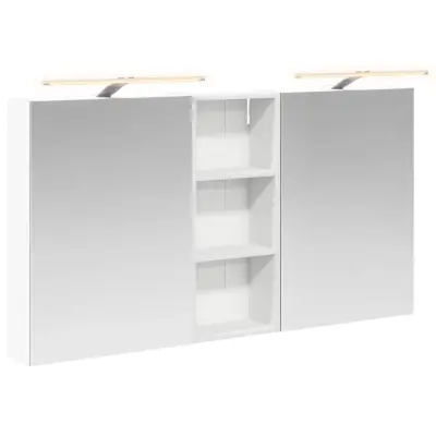 vidaXL Komplet omaric za kopalnico s polico 3 pcs 130 x 14,5 x 70 cm