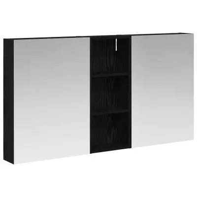 vidaXL Komplet omaric za kopalnico s polico 3 pcs 130 x 14,5 x 70 cm